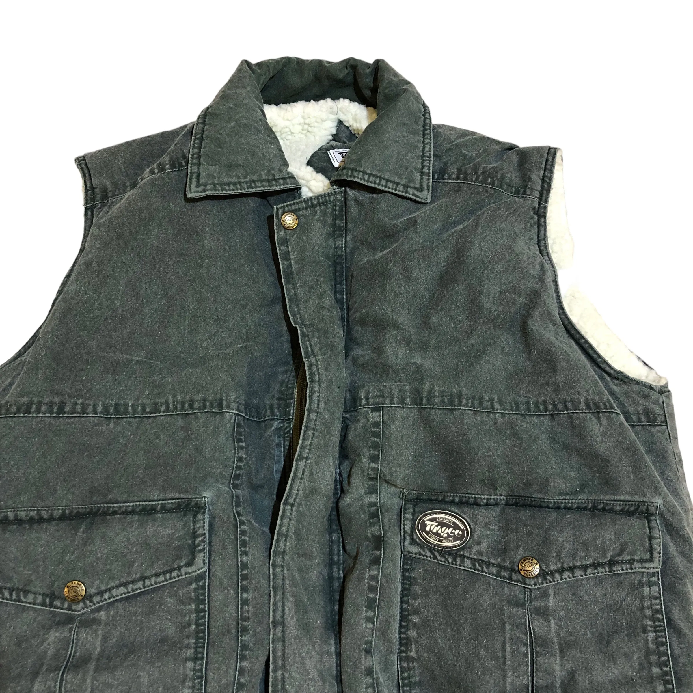 Embellished Dragon Tiger Cat Sherpa vest