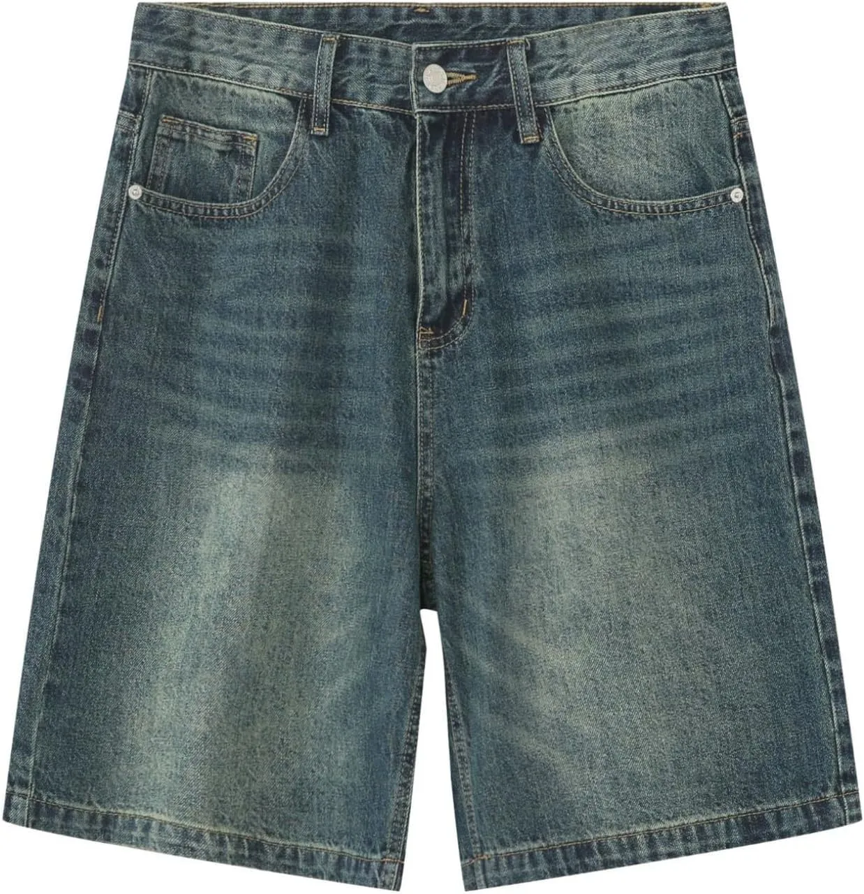 EMMIOL Mens Baggy Jean Shorts Loose Fit Denim Shorts Men Summer Casual Jorts Y2k Hip Hop Short Jeans Streetwear Clothes