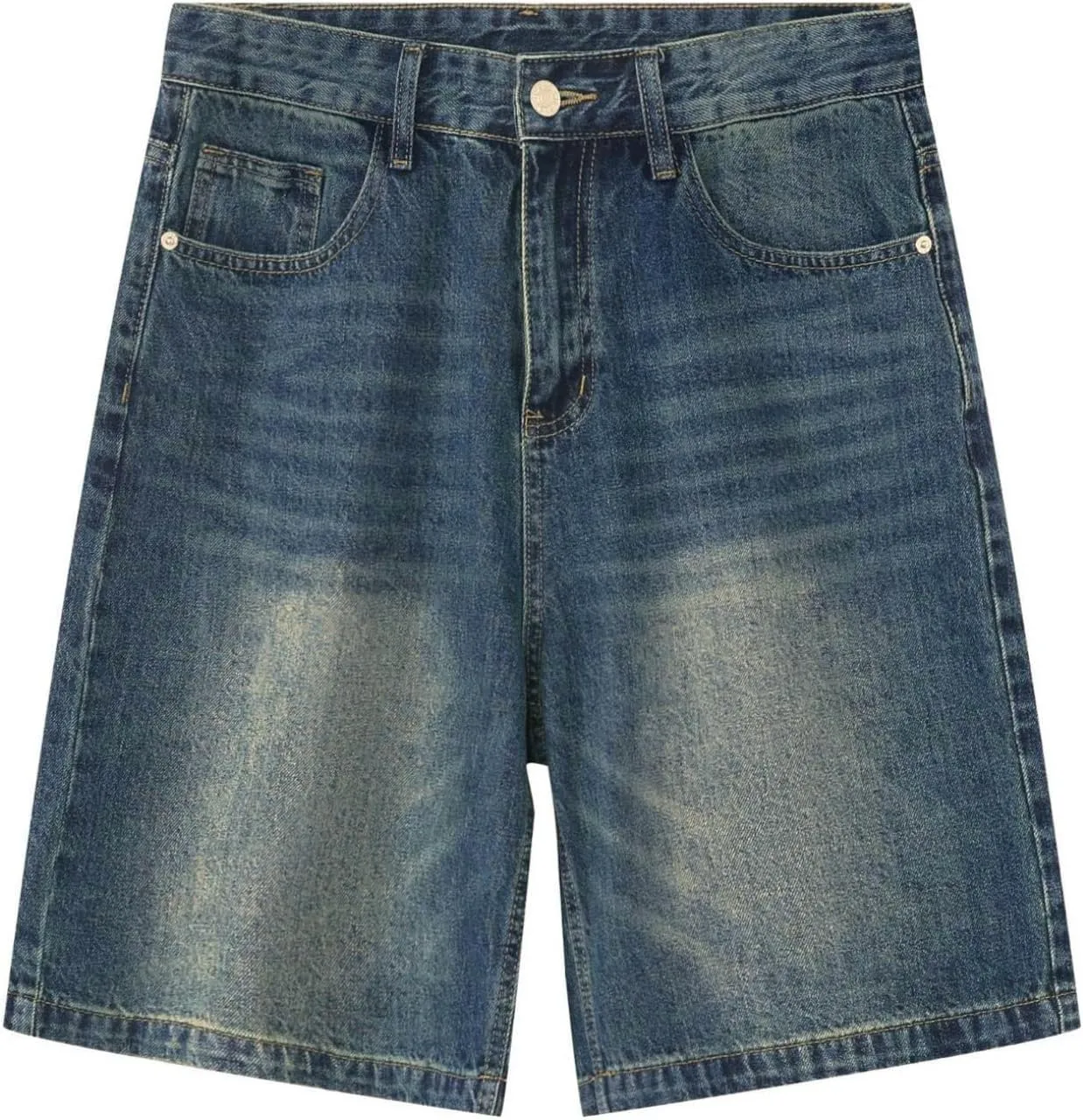 EMMIOL Mens Baggy Jean Shorts Loose Fit Denim Shorts Men Summer Casual Jorts Y2k Hip Hop Short Jeans Streetwear Clothes