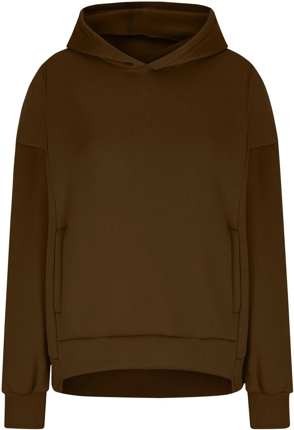 Fleece Hoodies for Women Baggy Drop Shoulder Oversized Sweatshirt Trendy Y2K Hoodie Casual Pullover Tops with Pockets