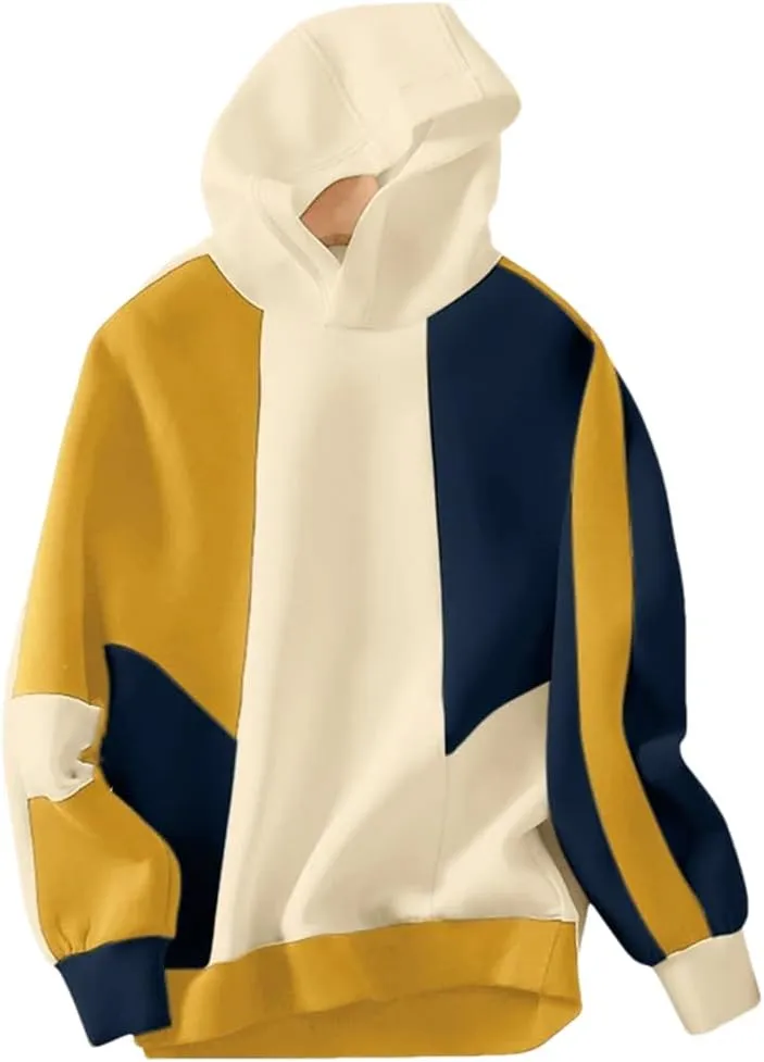 Fnfmrfmr Women Hooded Sweatshirts Casual Long Sleeve Patchwork Hoodies Tops Oversize Pullovers