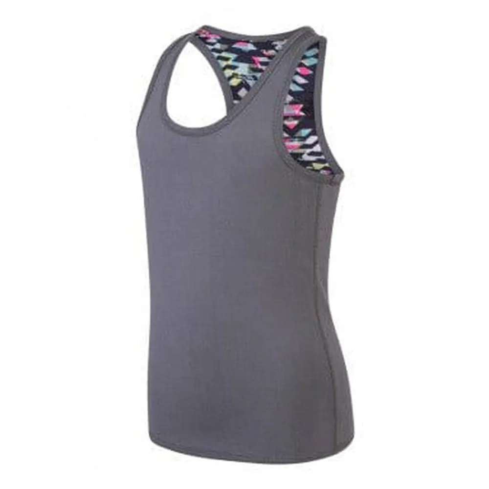 Girls Reversible Racer Back Non-Transparent Sleeveless Workout Vest Top SM240