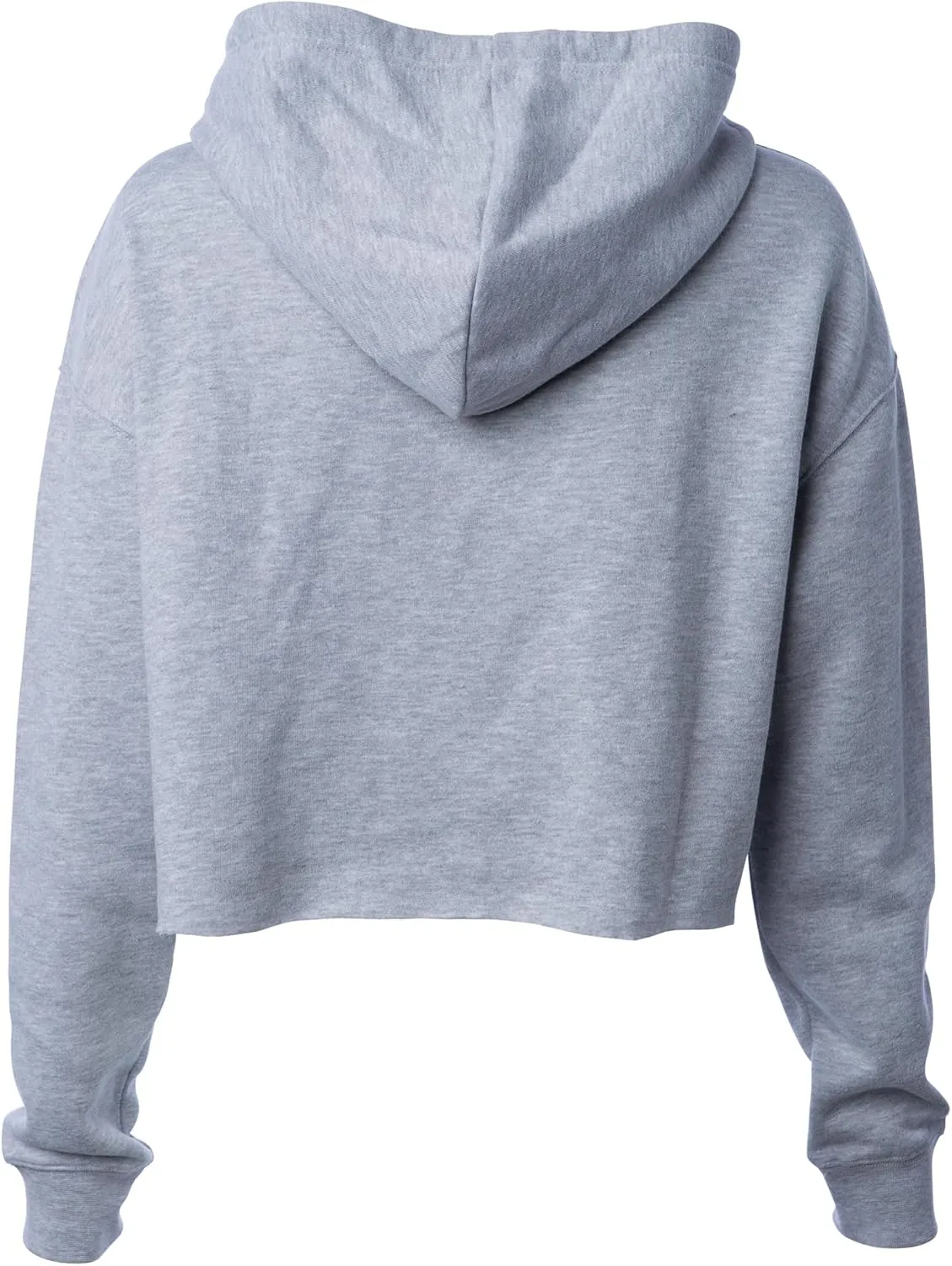 Global Blank Women's Crop Hoodie Long Sleeve Crop Top Sweatshirt with Hood for Women