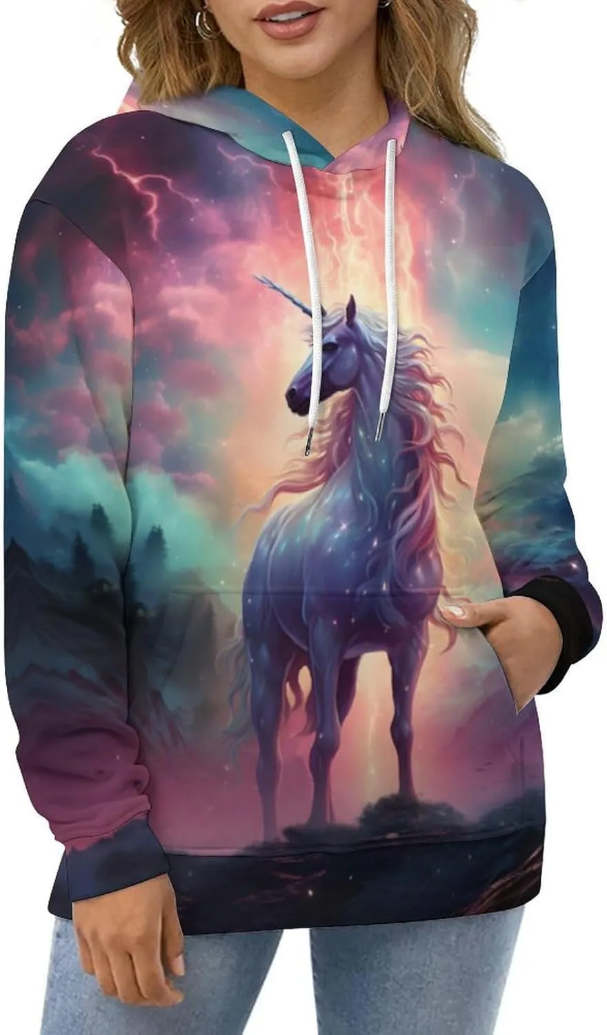 GLUDEAR Unisex 3D Pattern Print Athletic Pullover Hoodies Hooded Sweatshirts