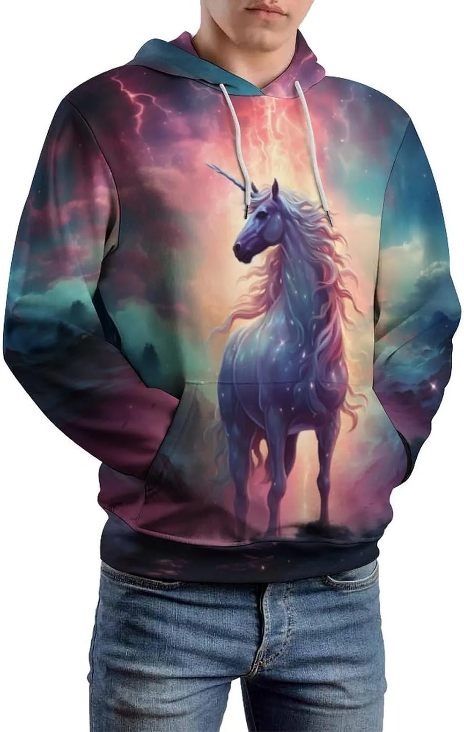 GLUDEAR Unisex 3D Pattern Print Athletic Pullover Hoodies Hooded Sweatshirts