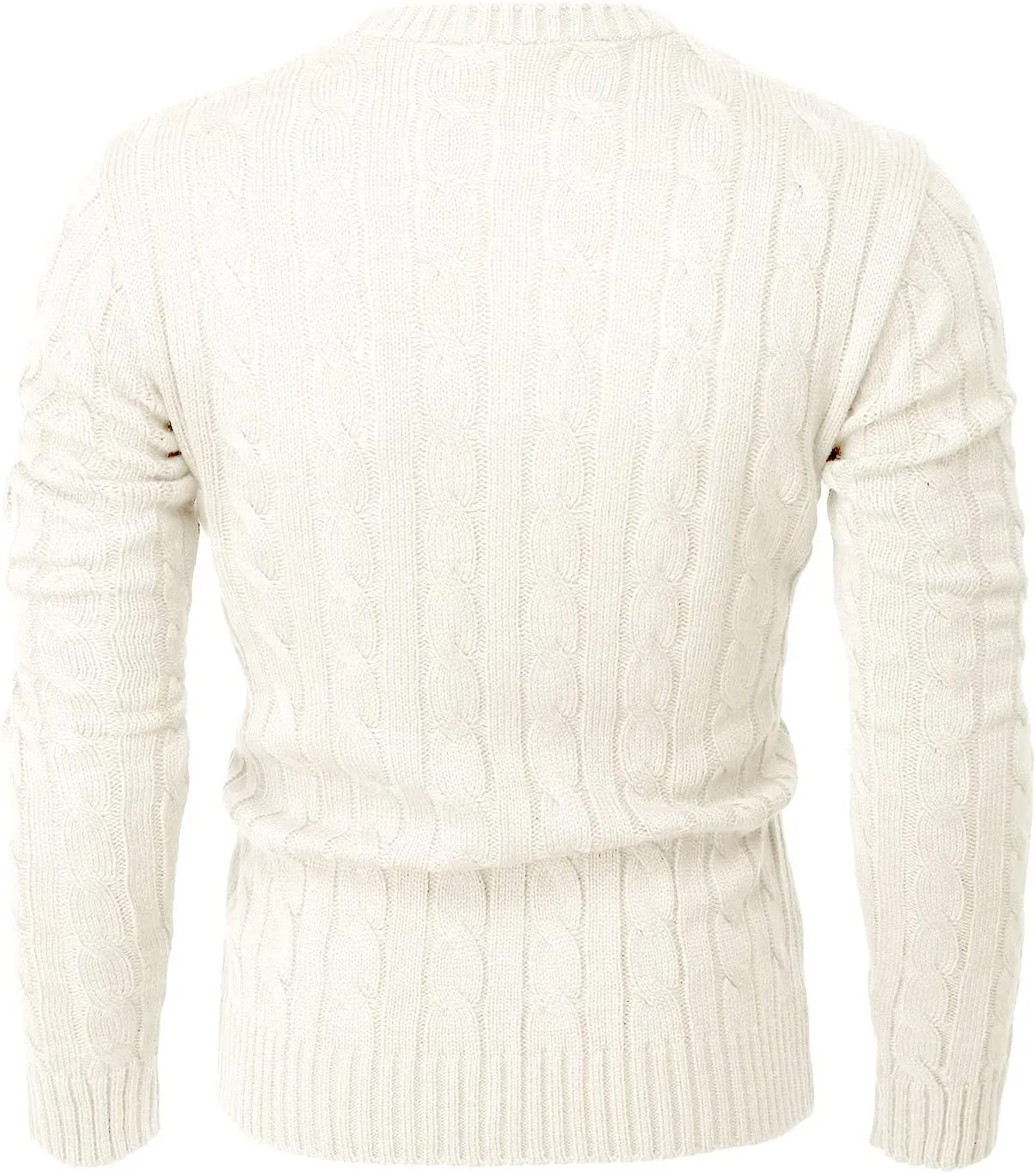 H2H Mens Casual Slim Fit Pullover Sweaters Long Sleeve Cable Knitted Sweater with Button Closure