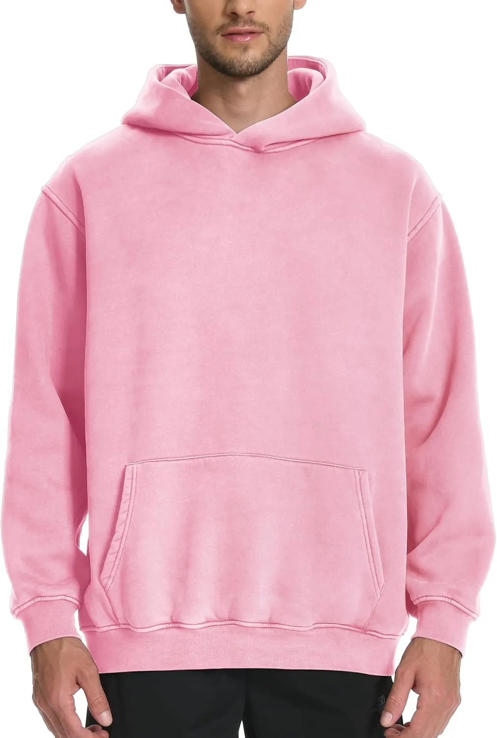 Hatant Hoodies for Men Heavyweight Fleece Sweatshirts Mens Acid Wash Athletic Hoodie Oversized Matching Pullover for Couples