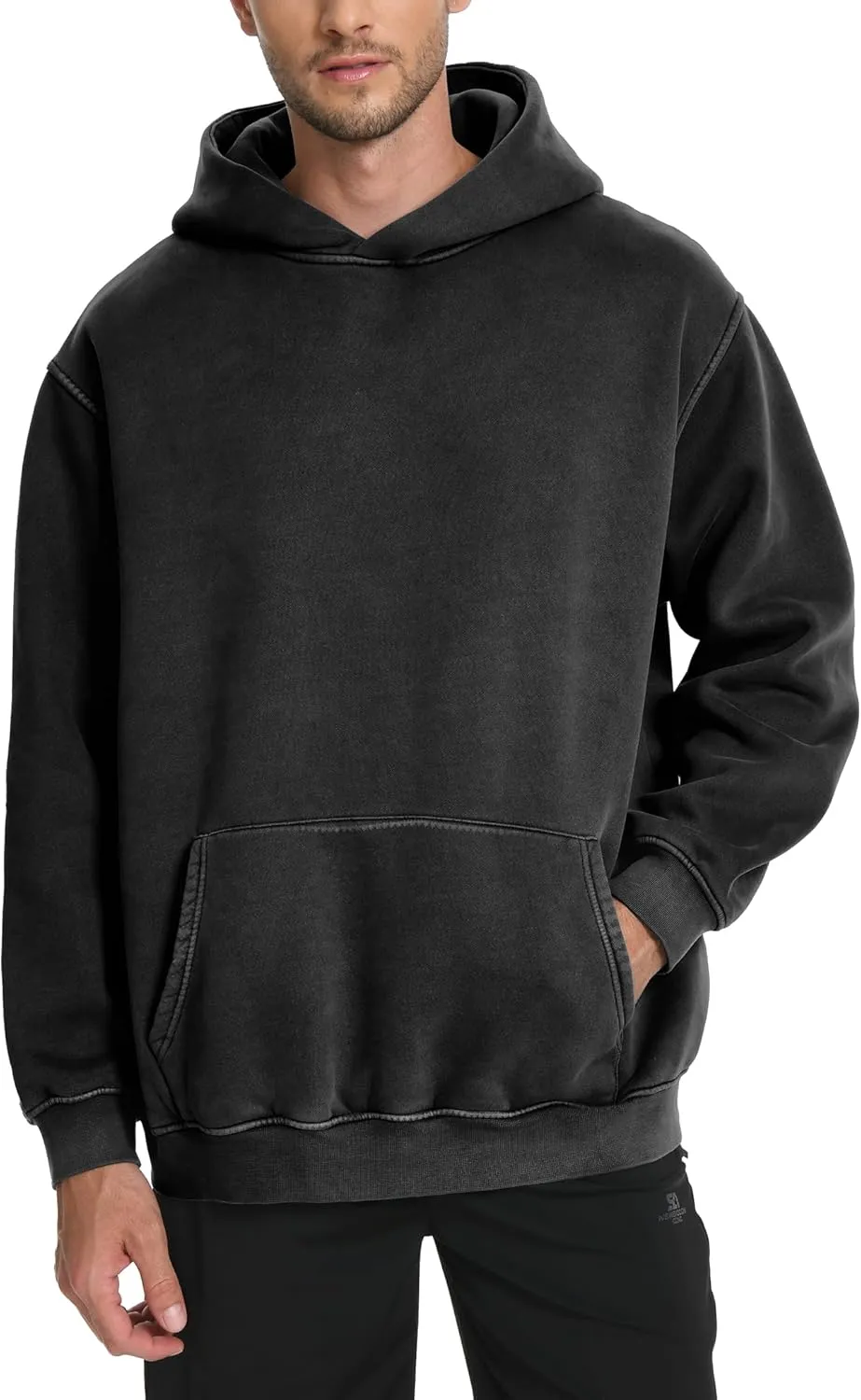 Hatant Hoodies for Men Heavyweight Fleece Sweatshirts Mens Acid Wash Athletic Hoodie Oversized Matching Pullover for Couples