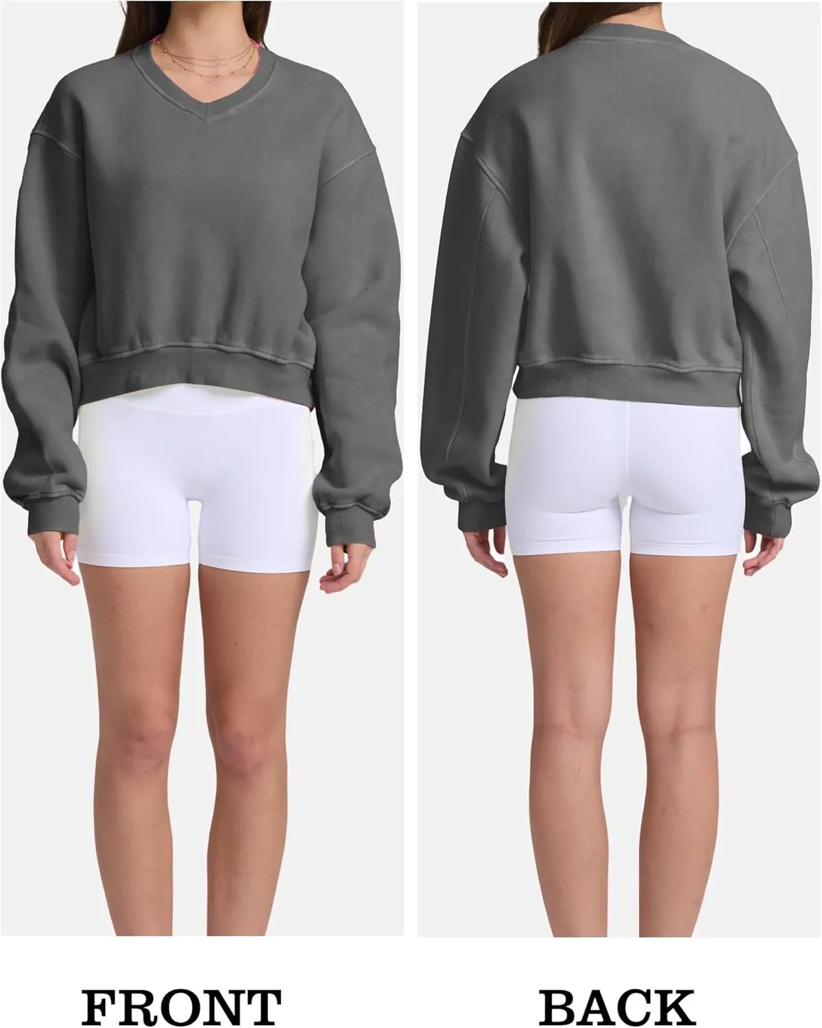 Hatant Sweatshirt for Women Acid Wash Athletic Hoodie Heritage Fleece V-neck Long Sleeve Hoodie Fleece Women Sweatshirt