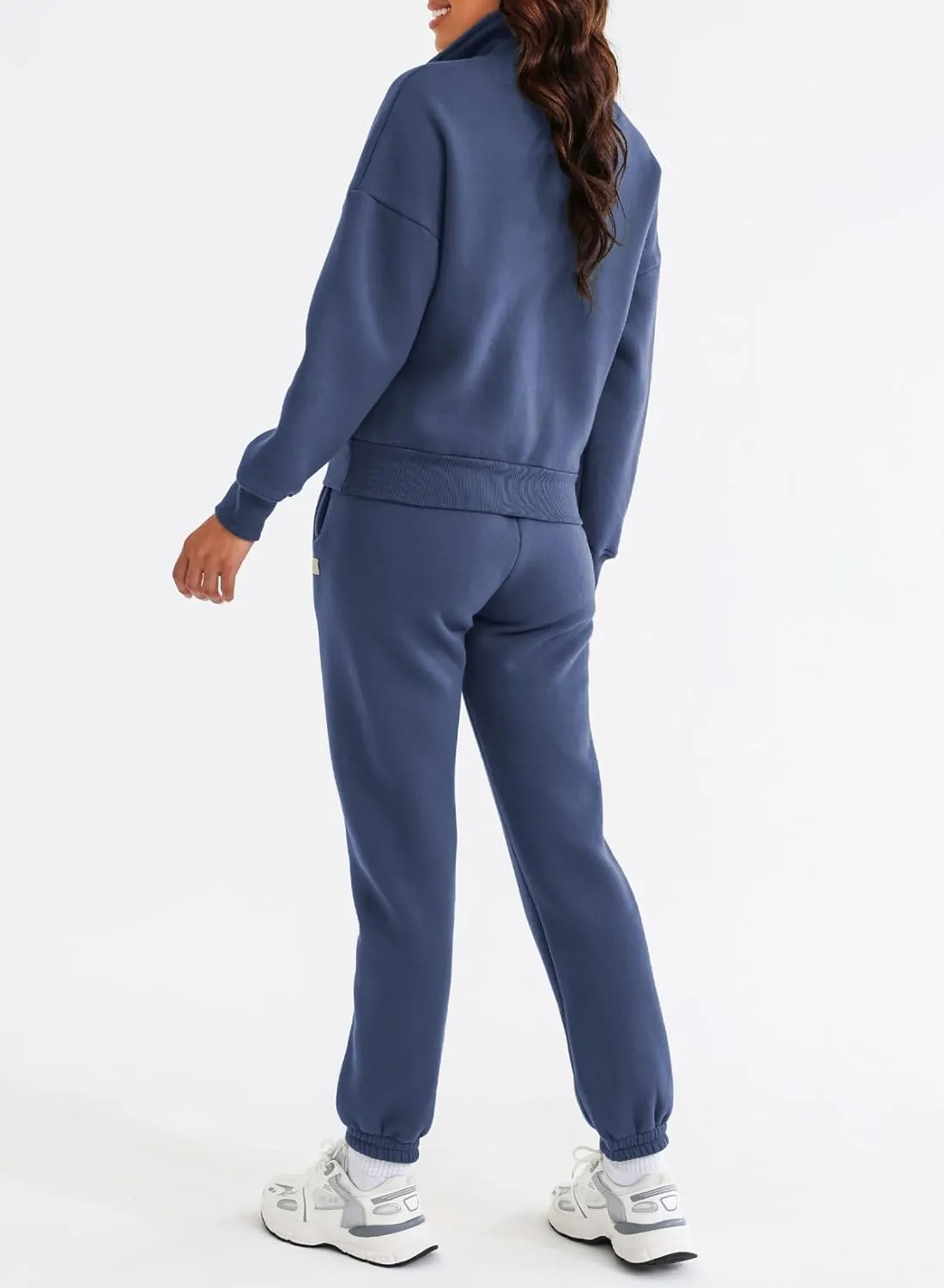 Herseas Women 2 Piece Outfits Sweatsuit Lounge Set Half Zip Pullover with Jogger Airport Tracksuit Matching Pants Set