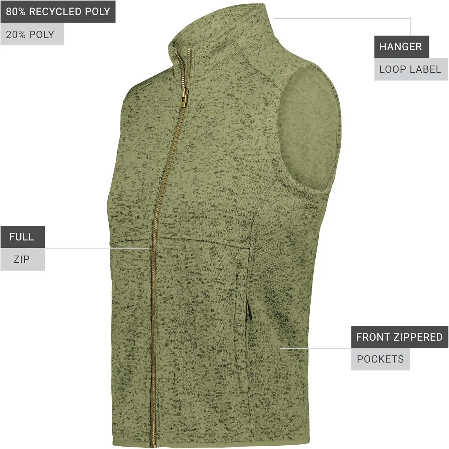 Holloway Women's Alpine Sweater Fleece Vest