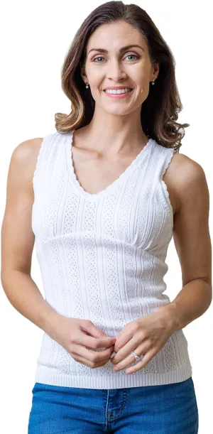 Hope & Henry Women's V-Neck Sweater Tank