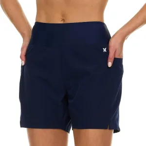 Hurley 5"/7" High Waisted Swim Shorts Women, Board Shorts with Pockets & Inner Liner, Quick Dry Swim Trunk, UPF 50 