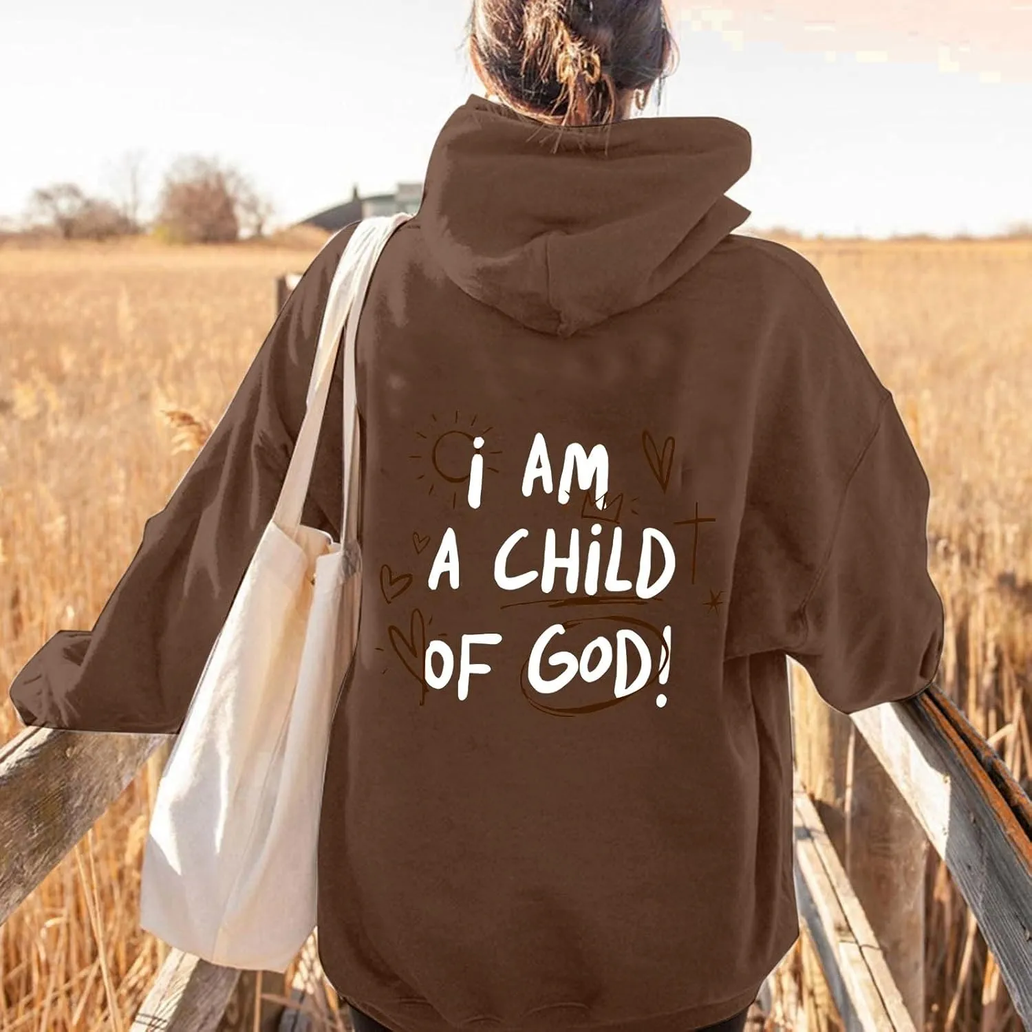 I am a Child Of God Hoodie Christian Faith Religious God Tops Man Woman Longs Leeve Pullover Sweatshirt