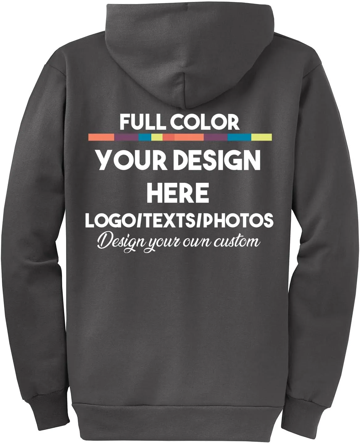 INK STITCH Unisex Pc78zh Custom Printing Front and Back Core Hoodie Zip Up Sweatshirts