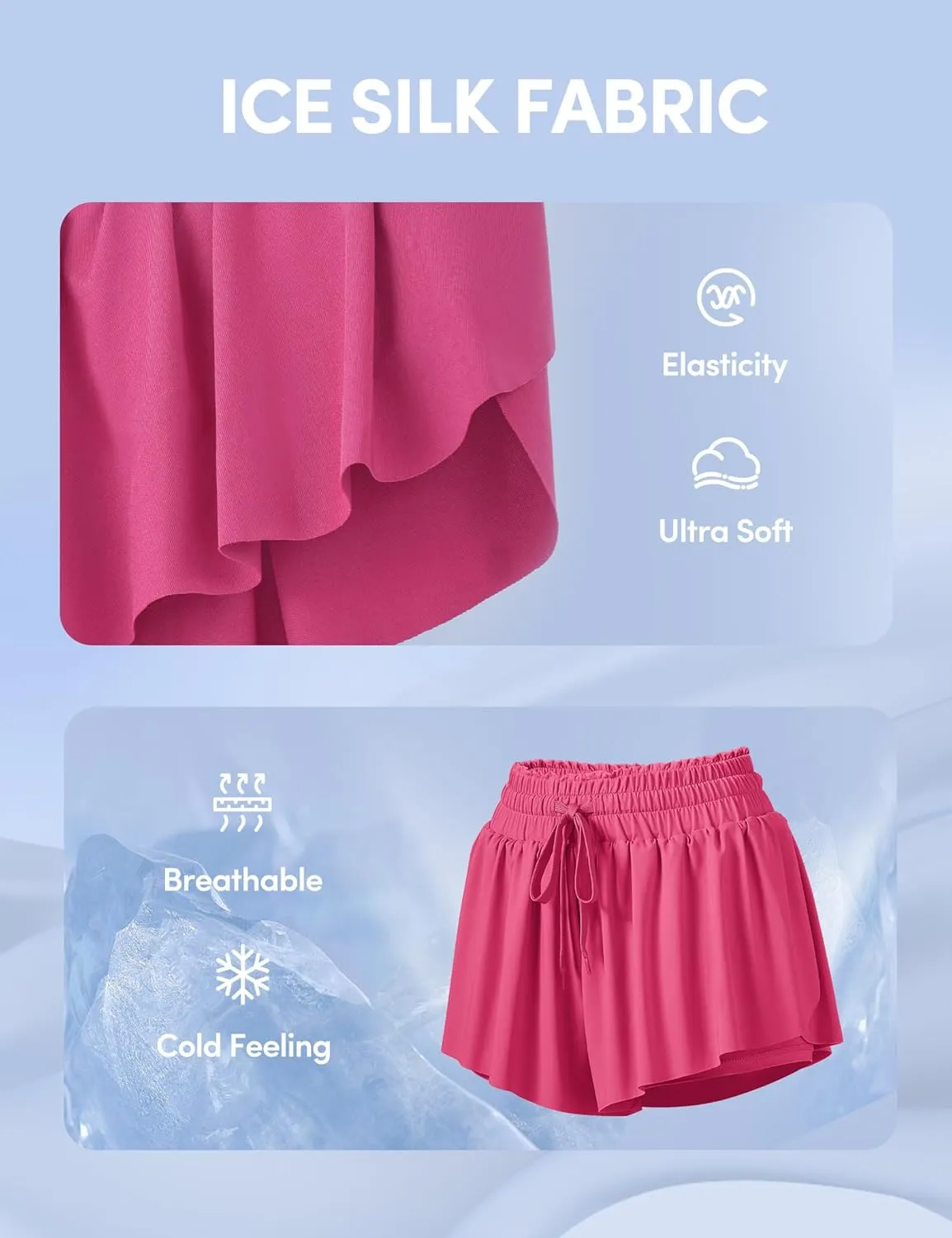IUGA Girls Butterfly Shorts with Pockets Athletic Flowy Preppy Clothes Running Tennis Dance Cheer 2 in 1 Shorts Teen Girls