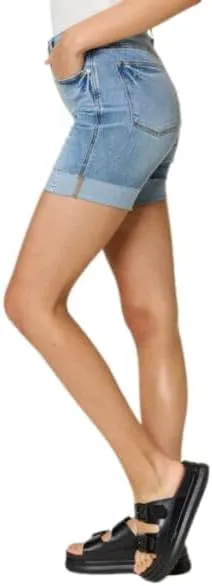 Judy Blue Cuffed Tummy Control Denim Shorts