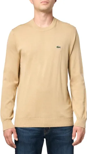 Lacoste Men's Monochrome Cotton Crew Neck Sweater