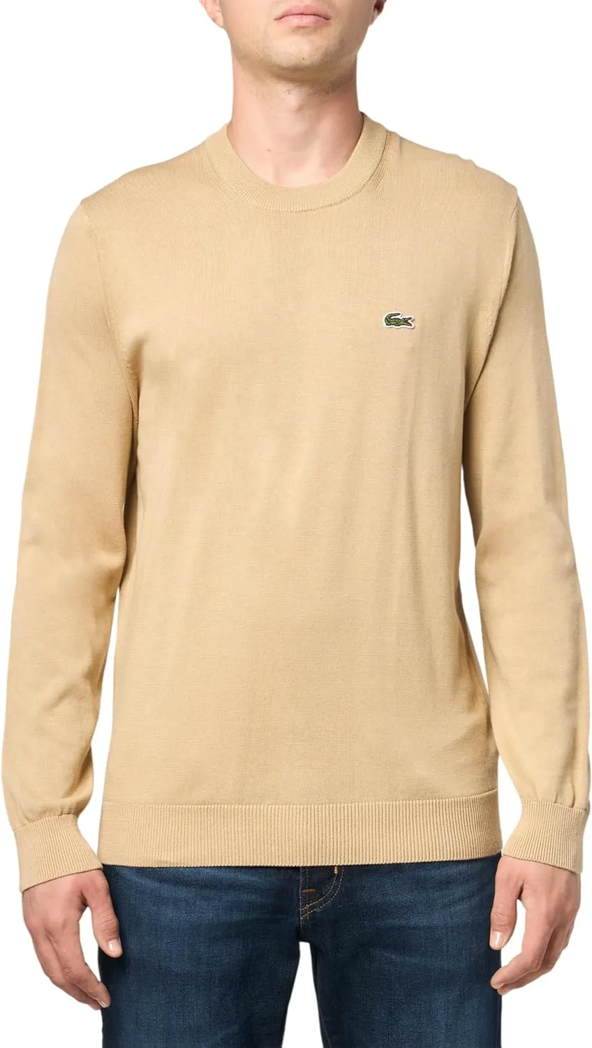 Lacoste Men's Monochrome Cotton Crew Neck Sweater