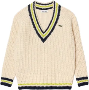 Lacoste Women's V-Neck Pullover Sweater