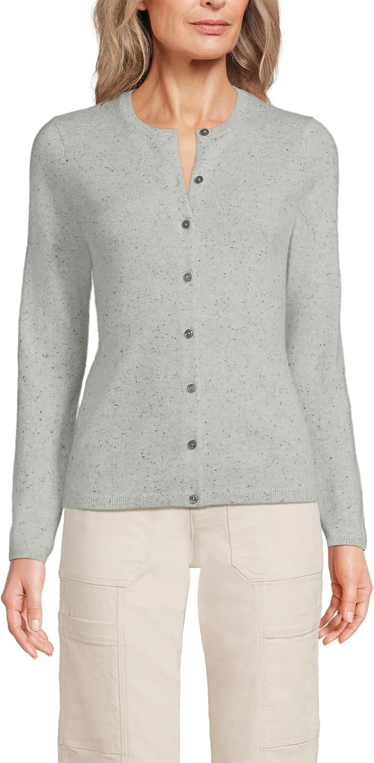 Lands' End Women's Cashmere Cardigan Sweater