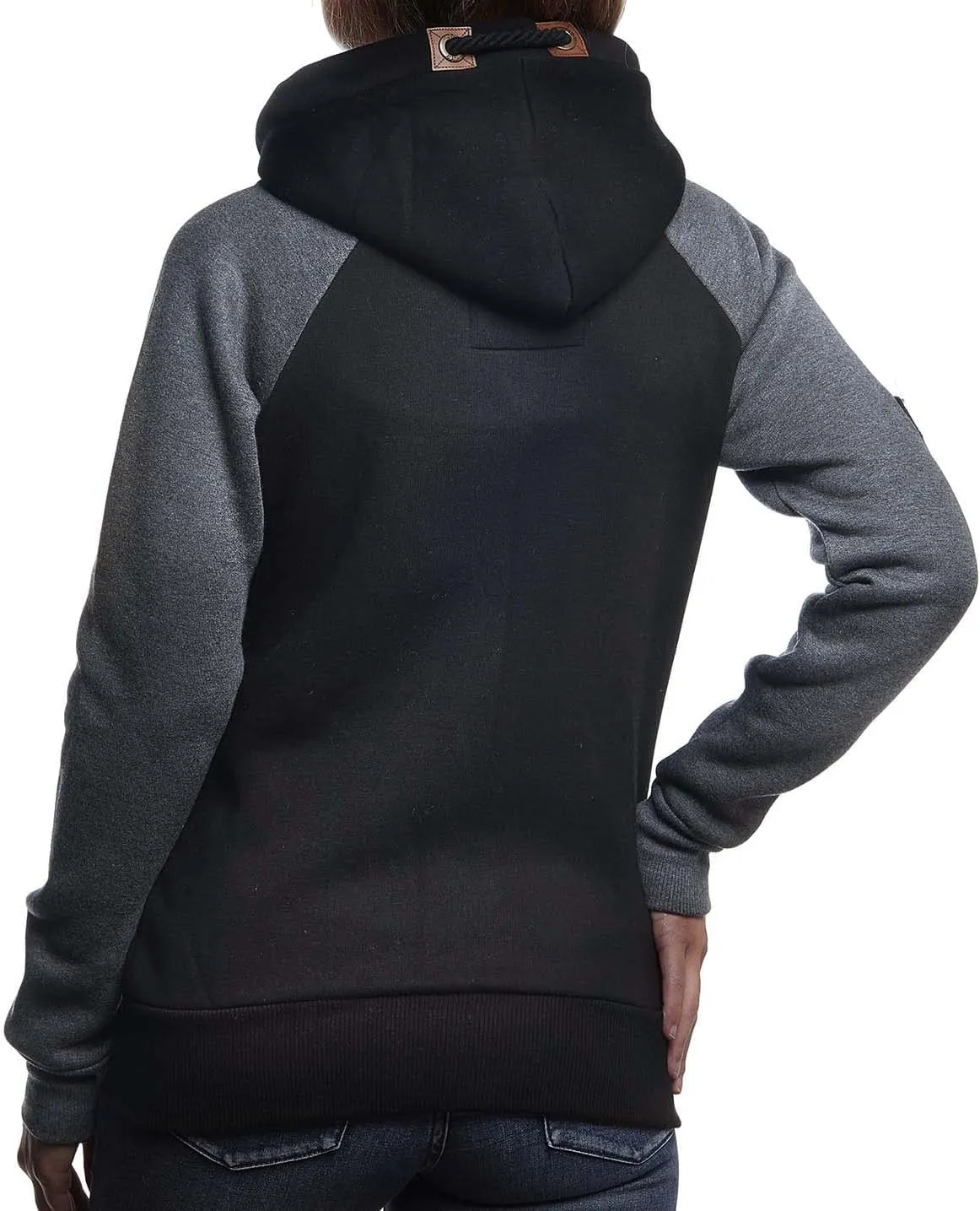 Leif Nelson women's Jacket Hooded Hoodie oversize Full-Zip Sweatshirt Sweater Pullover Longsleeve Long Sleeve Casual LN10255