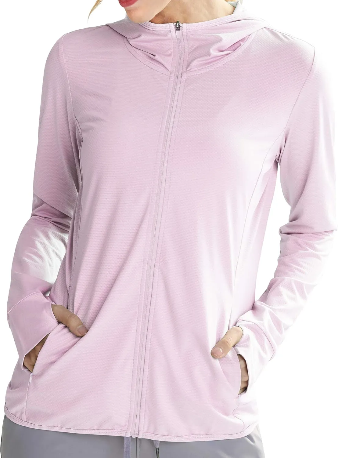 Libin Women's Sun Shirts Full Zip UPF 50  Sun Protection Hoodie Jacket Long Sleeve Hiking Outdoor Performance with Pockets