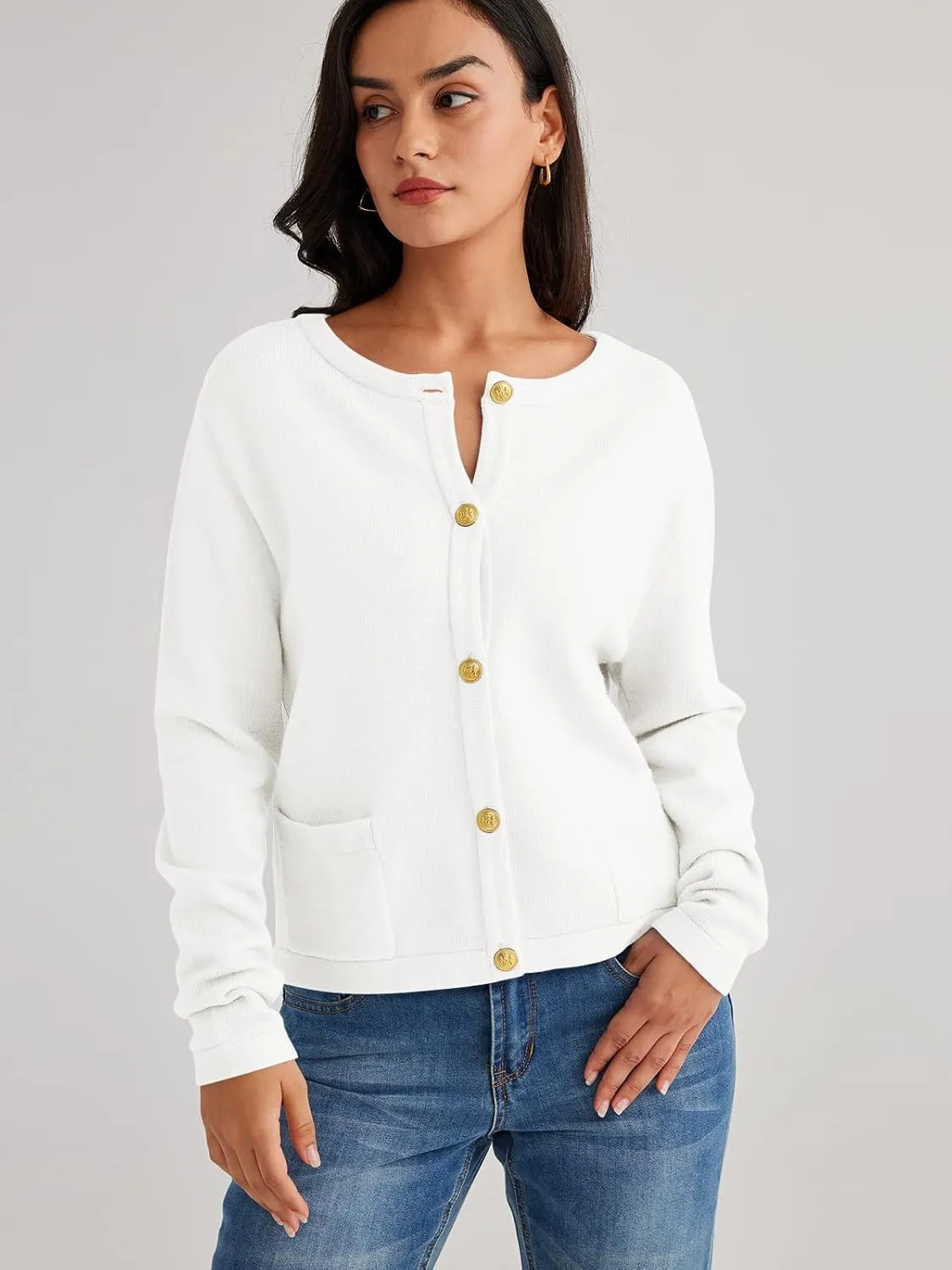 LILLUSORY Women's Cardigan Sweaters 2025 Fall Oufits Clothes Fashion Trendy Long Sleeve Tops Casual Knit Jackets
