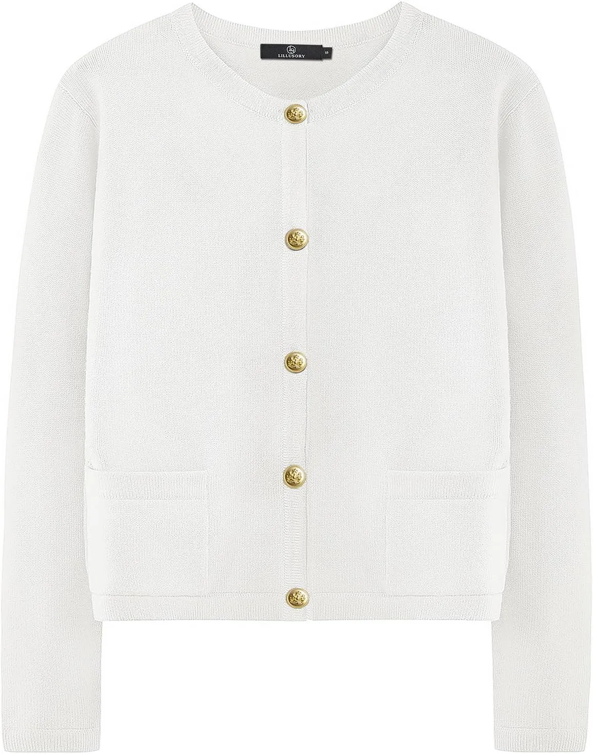 LILLUSORY Women's Cardigan Sweaters 2025 Fall Oufits Clothes Fashion Trendy Long Sleeve Tops Casual Knit Jackets