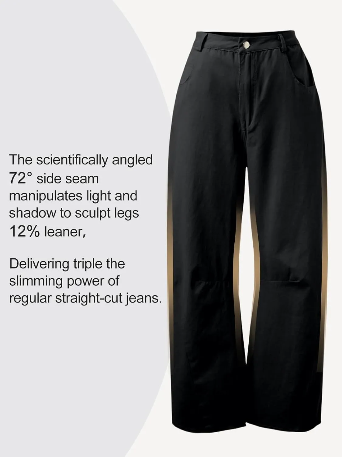 LONGBIDA Women's Mid Rise Barrel Jeans-Vintage Wide Leg Cropped Denim Pants,Y2K Baggy Boyfriend Style