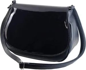 LONI Shoulder Bags for Women Purse Handbag Crossbody Everyday Saddle Bag Medium Patent/Pu Leather