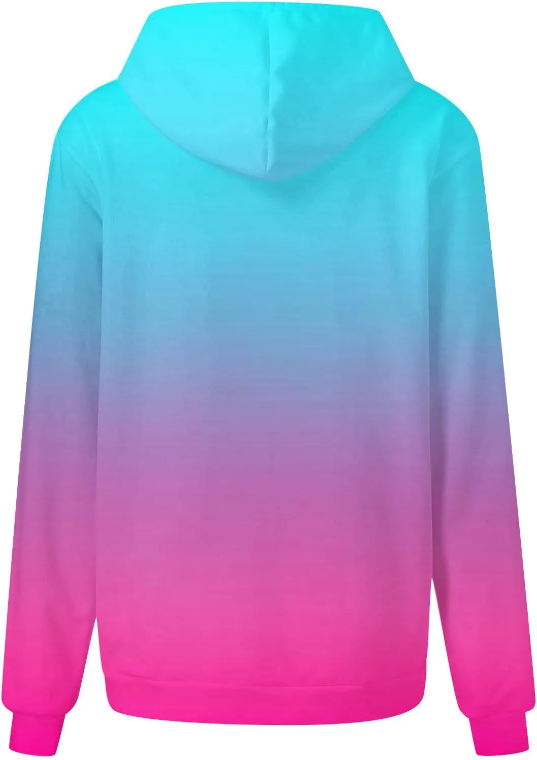 LRMQS Womens Fall Fashion 2024 Trendy Oversized Hoodie Sweatshirts Gradient Color Casual Drawstring Hoodies Pullover Clothes