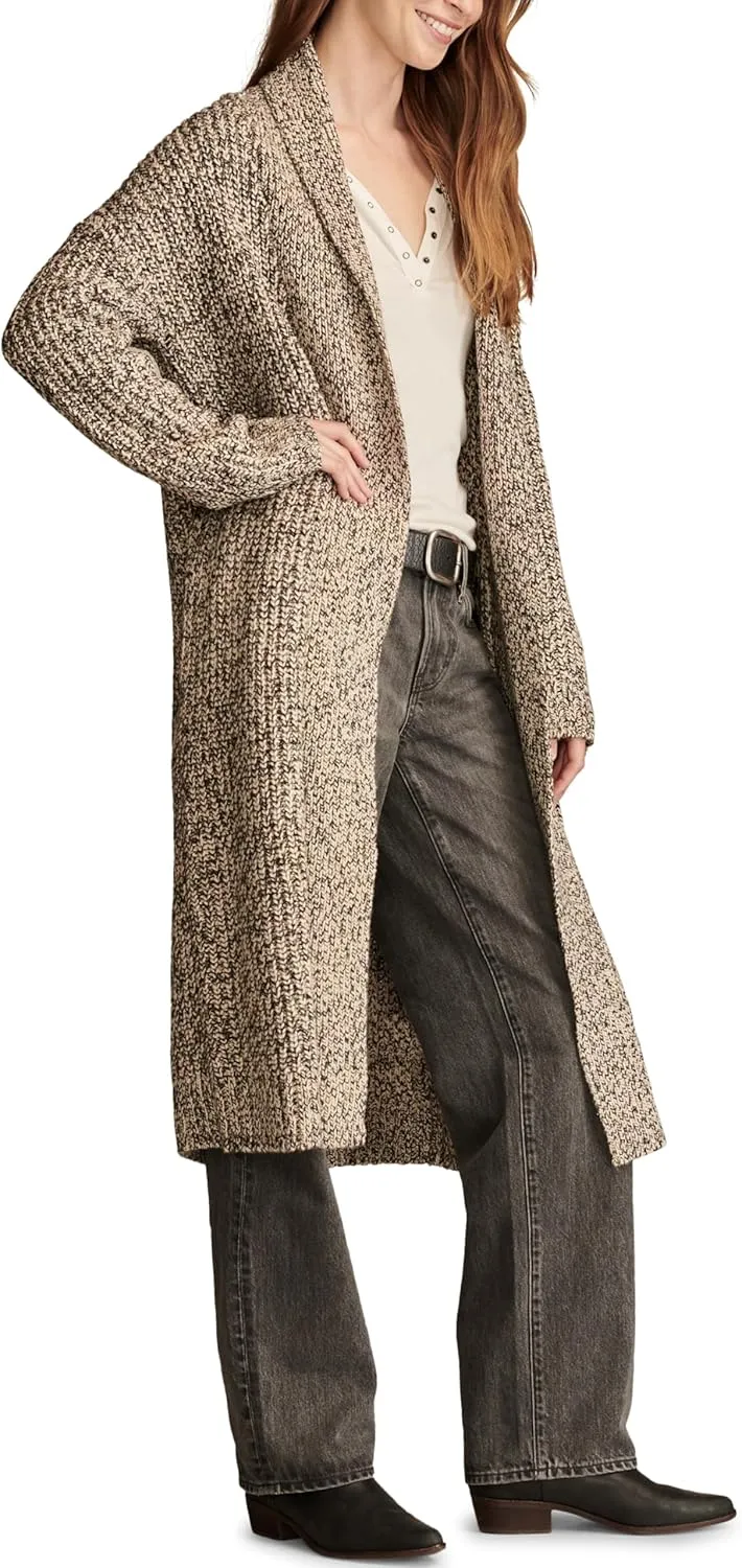 Lucky Brand Women's Marled Sweater Coatigan