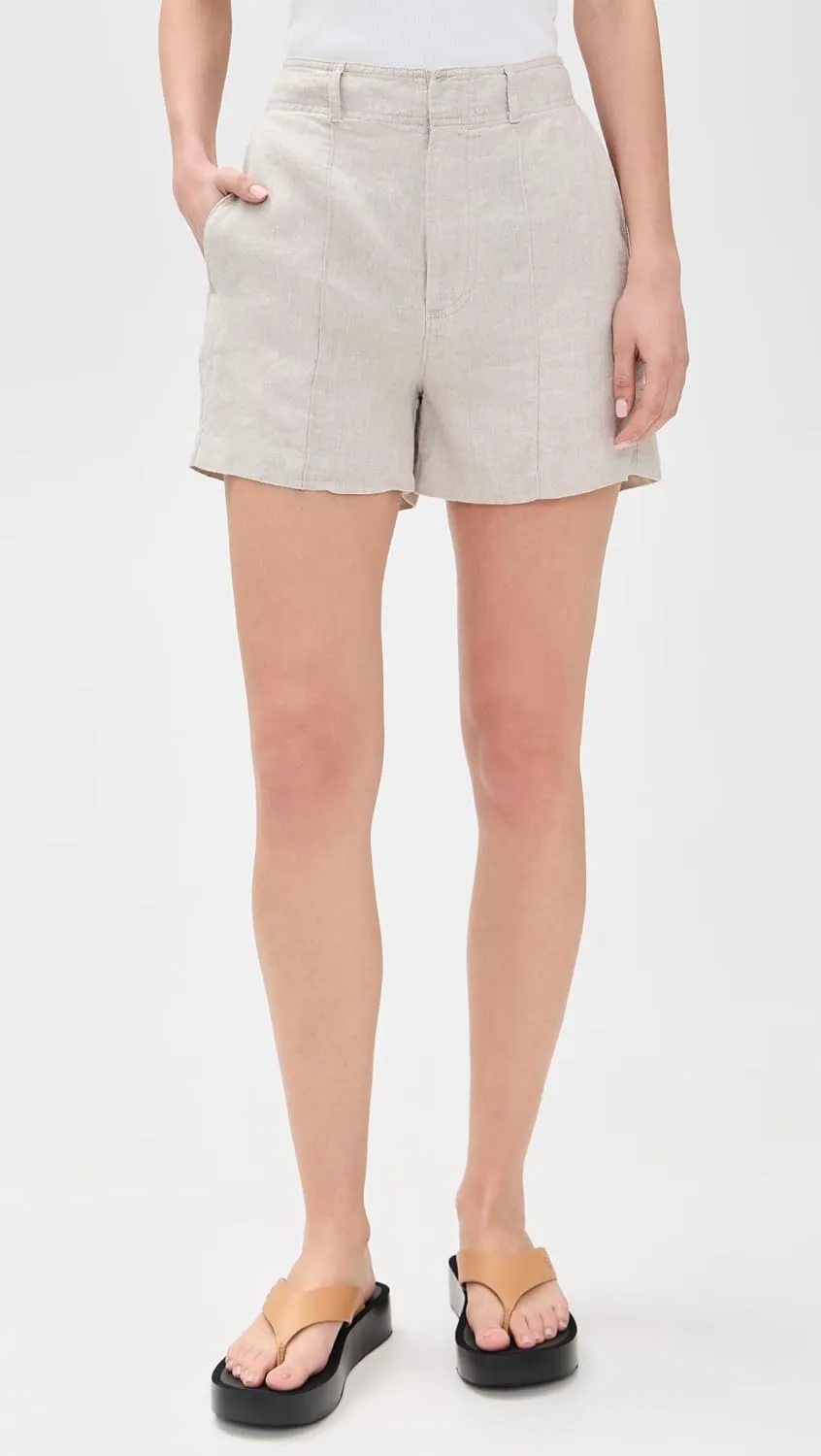 Madewell Women's Pintucked Shorts in 100% Linen