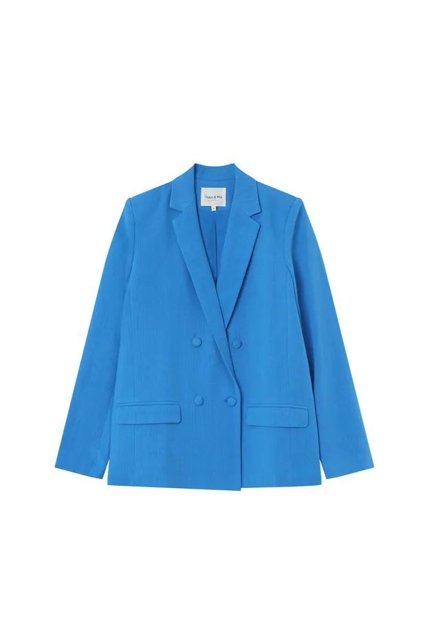 Mazarine Relaxed Double-Breasted Blazer