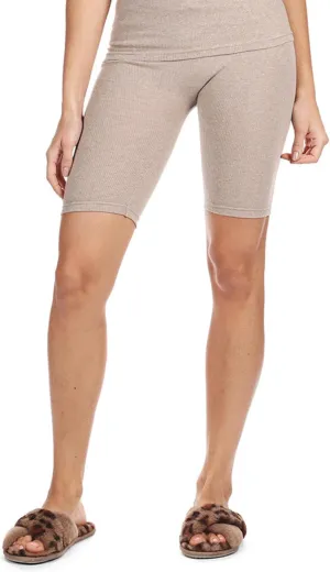 MeMoi Women's Organic Cotton Ribbed Biker Shorts