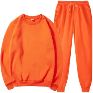 Men's 2 Piece Outfits Casual Pullover Sweatshirt Tracksuit Joggers Sweatpants Sweatsuit Set Jogging Athletic Suits