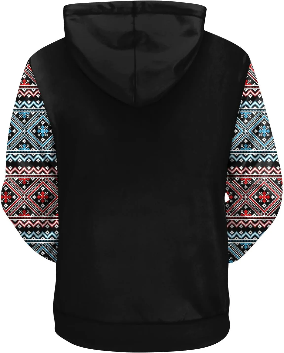 Men's Aztec Sweatshirts Hoodies Vintage Ethnic Print Heavy Weight Hooded Pullover with Kangaroo Pocket