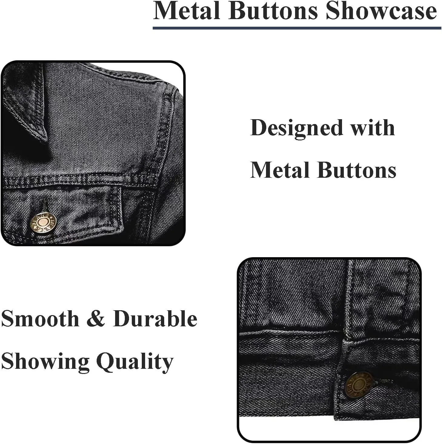 Men's Denim Jacket Vintage-Inspired Jean Jacket with Multiple Pockets - Cotton Blend, Machine Washable