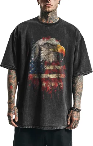 Mens Graphic T-Shirts 90s Rock Summer Big and Tall Workout Breathable Quick Dry Short Sleeve 100% Cotton Tee Shirts