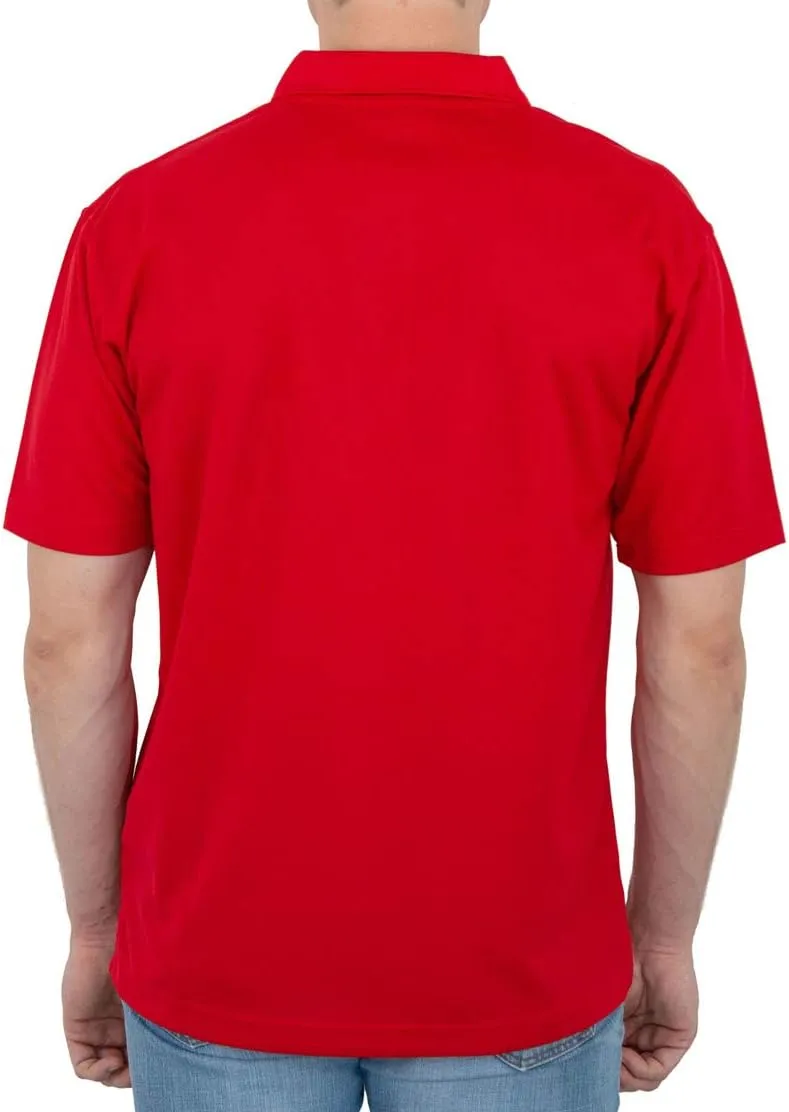 Men's Polo Shirt  Performance Quick Dry Short Sleeve Lightweight Regular Fit Classic Pique Casual Collared Top