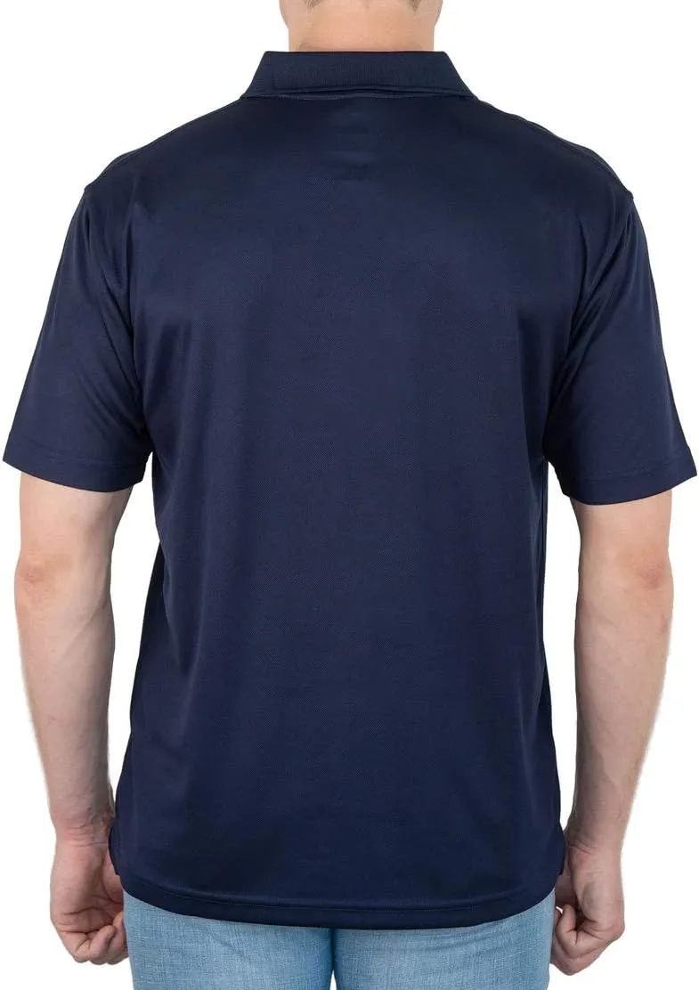 Men's Polo Shirt  Performance Quick Dry Short Sleeve Lightweight Regular Fit Classic Pique Casual Collared Top