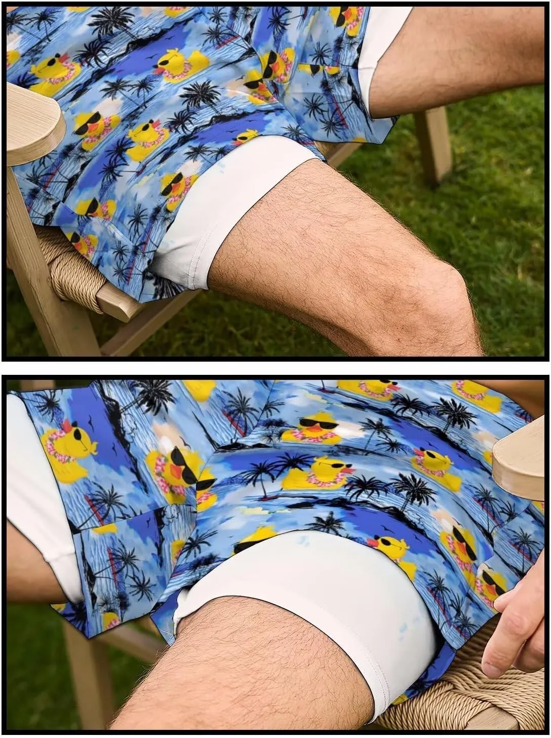 Mens Swim Trunks with Compression Liner 2 in 1 Quick-Dry Swim Shorts Men Board Shorts Swimwear for Swimming Beach