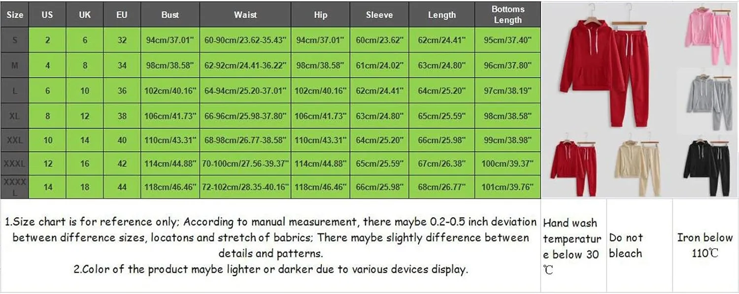 Muyise Women 2 Piece Sweatsuits Long Sleeve Hooded Pullover Jogger Pants Outfits Athletic Casual Loose Lounge Sets Tracksuits