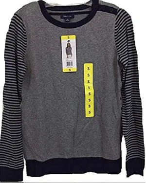 Nautica Women's Anchor Intarsia Pullover Sweater