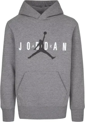 Nike Jordan Boys' Fleece Pullover Hoodie (Carbon Heather, Large)