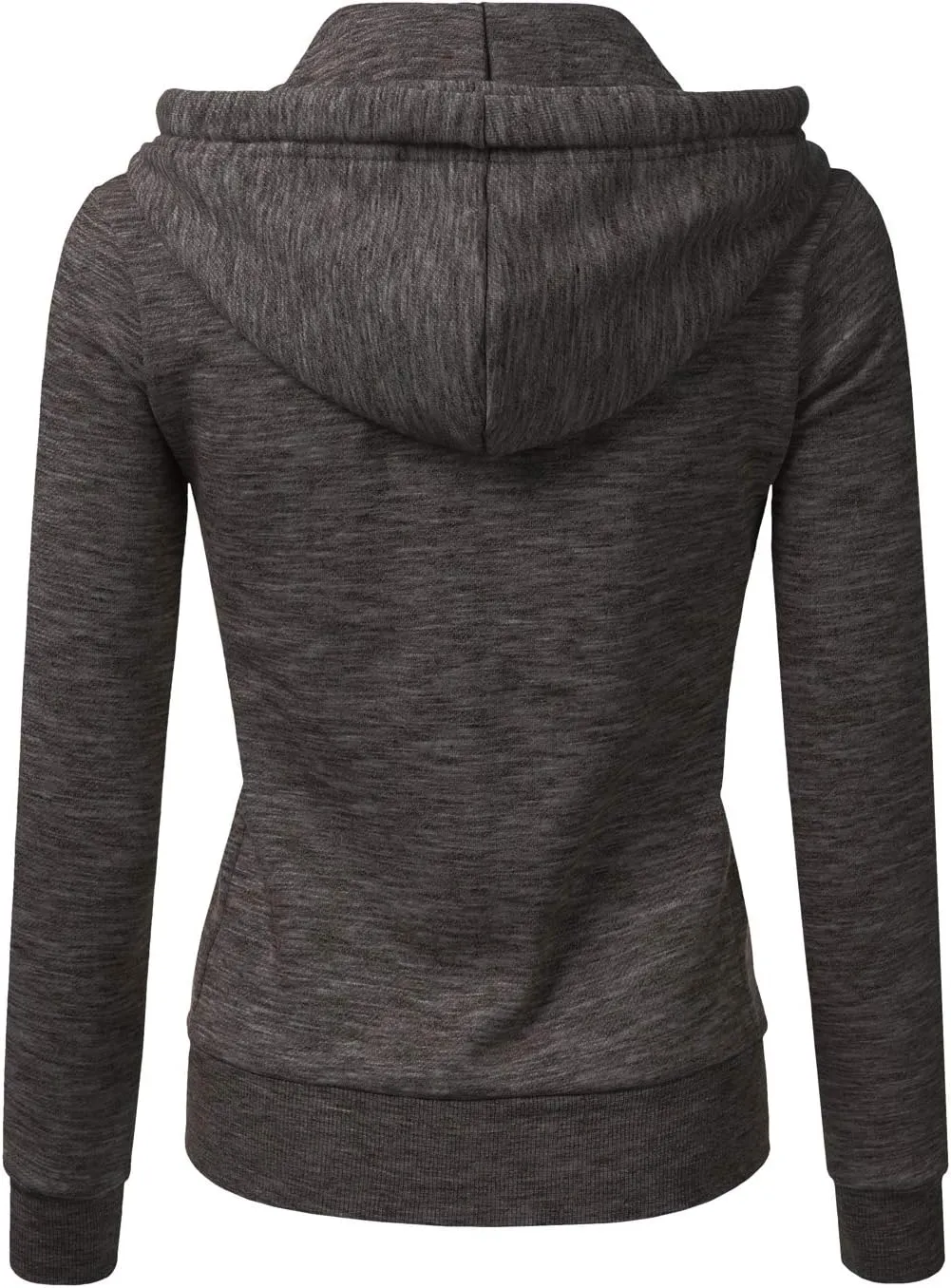 NINEXIS Womens Long Sleeve Zip Up Hoodie Top Color Block Basic Casual Hooded Sweatshirt