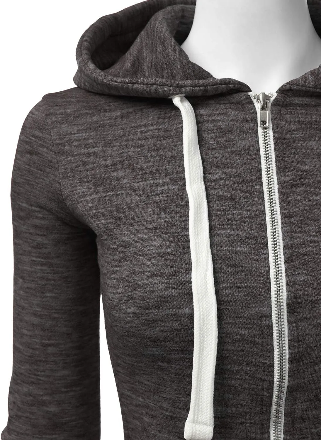 NINEXIS Womens Long Sleeve Zip Up Hoodie Top Color Block Basic Casual Hooded Sweatshirt