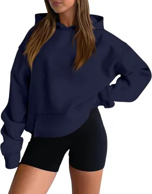 Oversized Hoodies for Women Comfy Fleece Hooded Sweatshirt Long Sleeve Sweater Pullover Hoodie with Pocket Fall Outfits