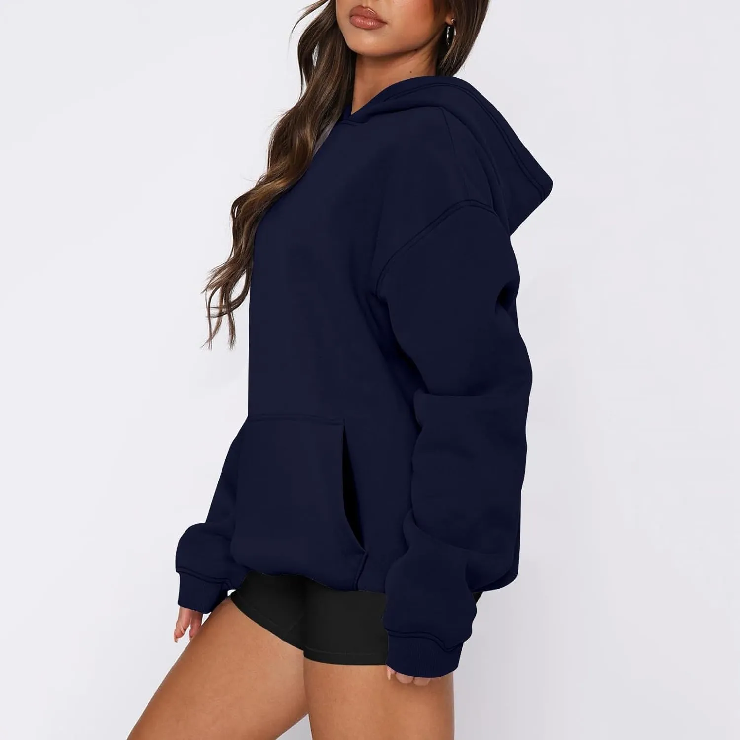 Oversized Hoodies for Women Comfy Fleece Hooded Sweatshirt Long Sleeve Sweater Pullover Hoodie with Pocket Fall Outfits